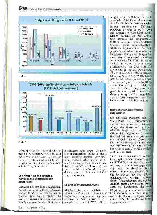 Vorschauseite 3: Was wird, wenn die DRGs kommen? Eine Gewinnund Verlustanalyse aufgrund von Erfahrungen im St. Josefs-Hospital Wiesbaden