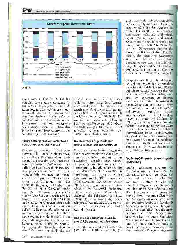 Vorschauseite 6: Was wird, wenn die DRGs kommen? Eine Gewinnund Verlustanalyse aufgrund von Erfahrungen im St. Josefs-Hospital Wiesbaden