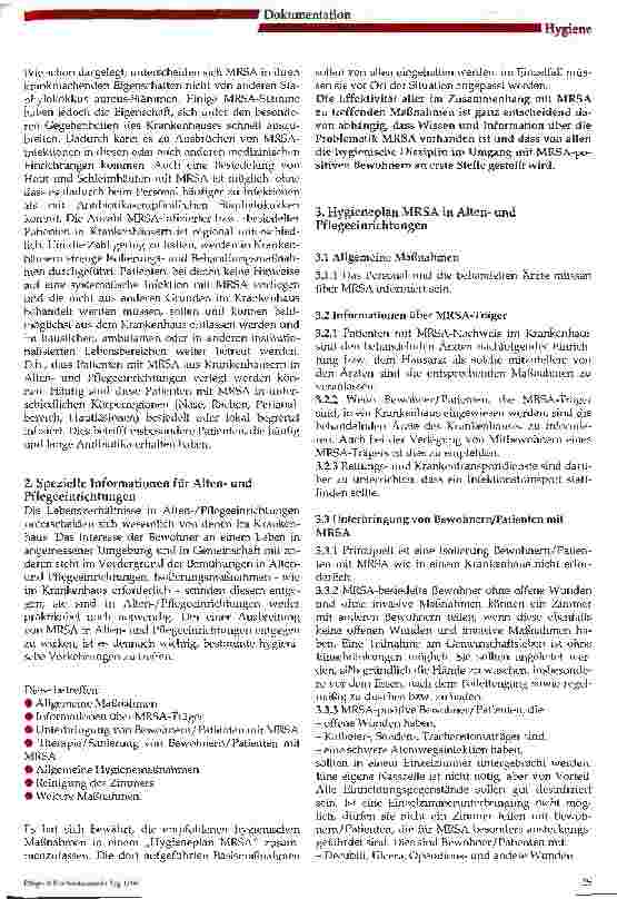 Vorschauseite 2: MRSA-Informationsblätter und Hygienepläne