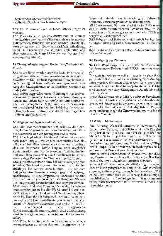 Vorschauseite 3: MRSA-Informationsblätter und Hygienepläne