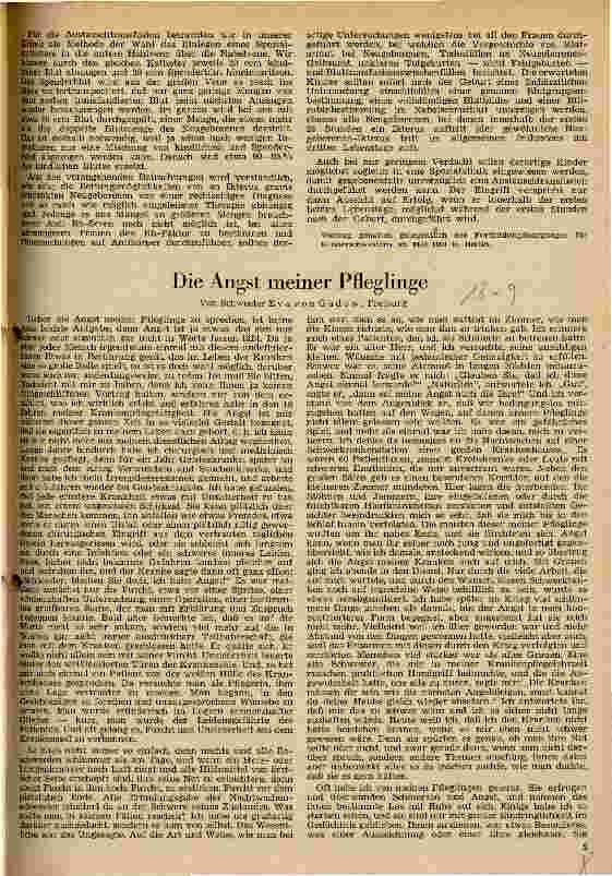 Vorschauseite 1: Die Angst meiner Pfleglinge
