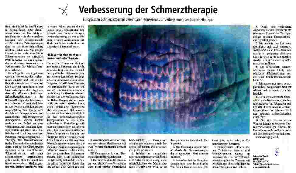 Vorschauseite 1: Verbesserung der Schmerztherapie