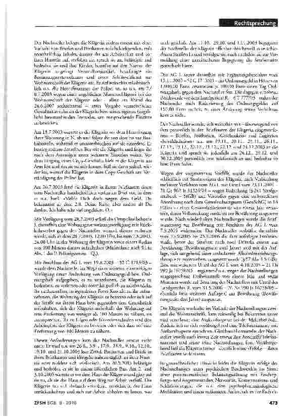 Vorschauseite 3: Beschädigtenrente; Entschädigungsanspruch; Opferentschädigung; Nachstellung; sog. »Stalker«