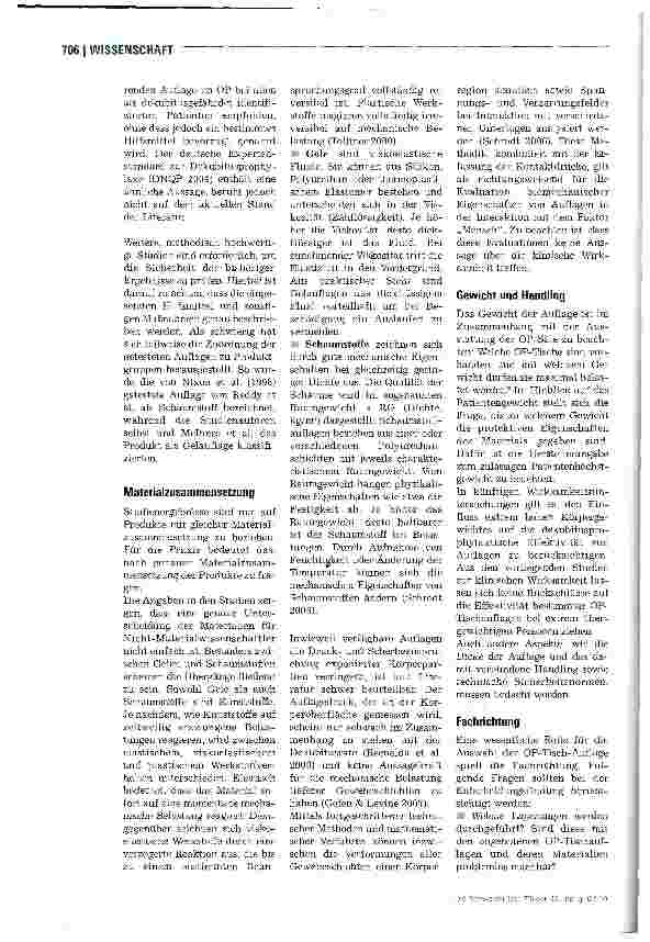 Vorschauseite 5: Auswahl von Antidekubitusauflagen für den Operationstisch