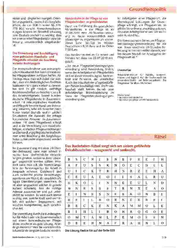 Vorschauseite 2: Pflegebedürftigkeit - Was ist zu tun? Pflege Zuhause - aber wie organisieren?