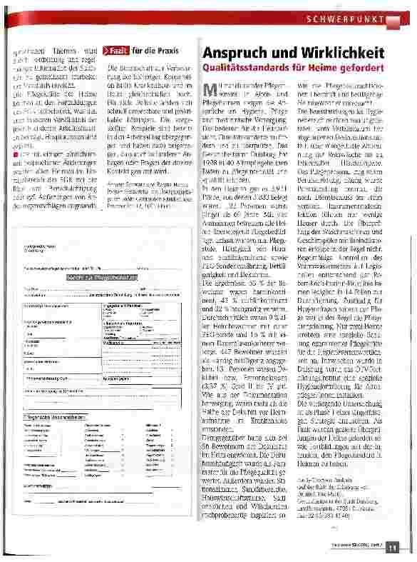 Vorschauseite 2: Vernetzung zwischen Heim und Krankenhaus Die Pflege chronisch kranker und alter Patienten