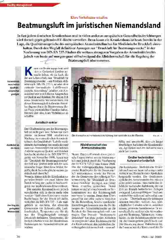 Vorschauseite 1: Beatmungsluft im juristischen Niemandsland