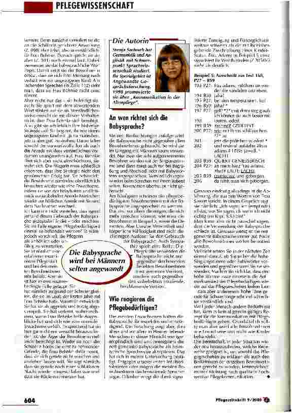 Vorschauseite 4: Hallo, Mäuschen! Kuckuck! Babysprache in der Altenpflege