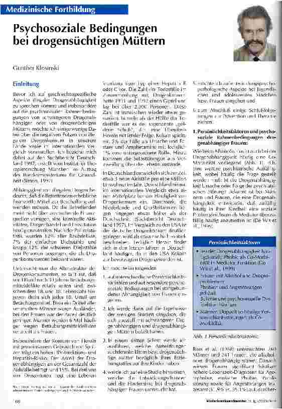 Vorschauseite 1: Psychosoziale Bedingungen bei drogensüchtigen Müttern