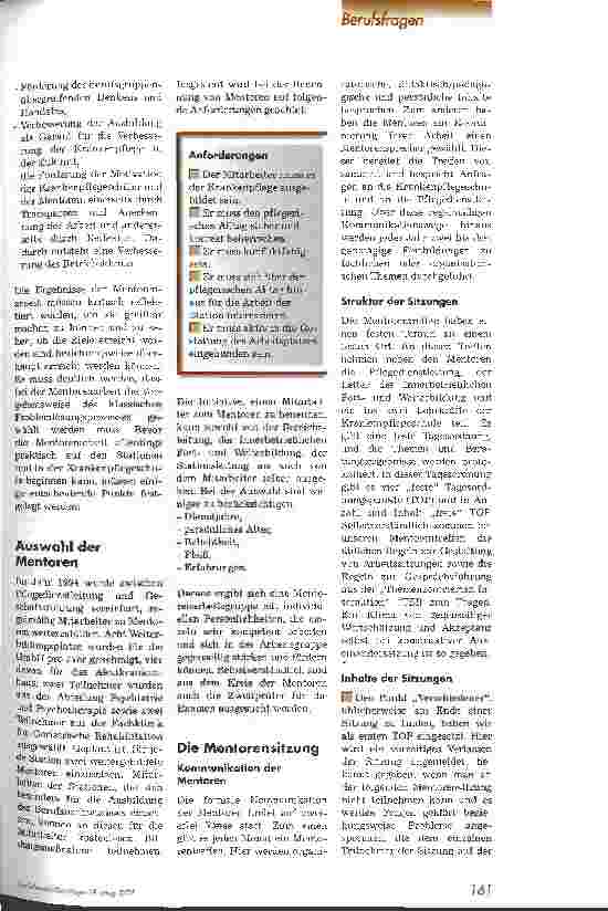 Vorschauseite 2: Die Menotorentätigkeit Wie die praktische Ausbildung in der Krankenpflege verbessert werden kann