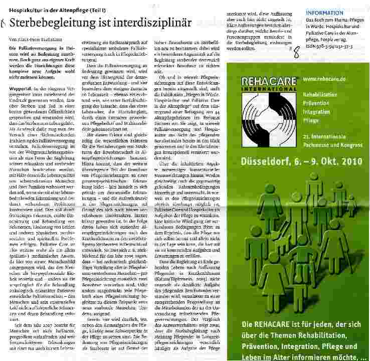 Vorschauseite 1: Sterbebegleitung ist interdisziplinär