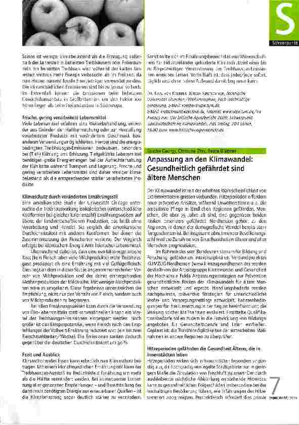 Vorschauseite 2: Ernährung und Klima