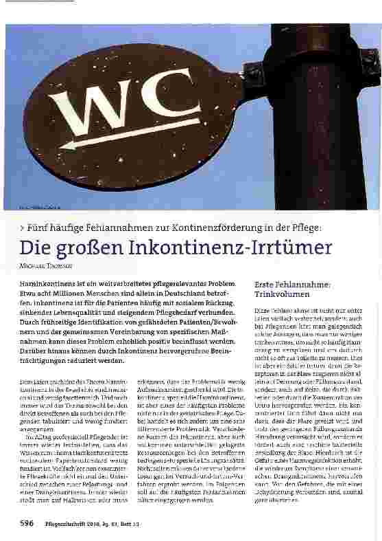 Vorschauseite 1: Die großen Inkontinenz-Irrtümer