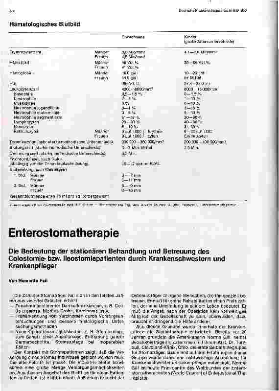 Vorschauseite 1: Enterostomatherapie