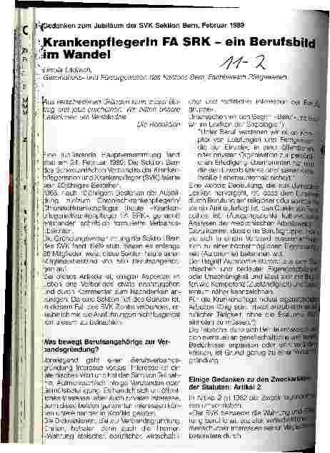 Vorschauseite 1: Krankenpflegerin FA SRK - ein Berufsbild im Wandel