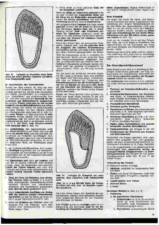 Vorschauseite 2: Grundlagen und Technik des Gipsverbandes 17. Folge: 1. Lochgips nach Pilzen 2. Oberschenkelgipsverband
