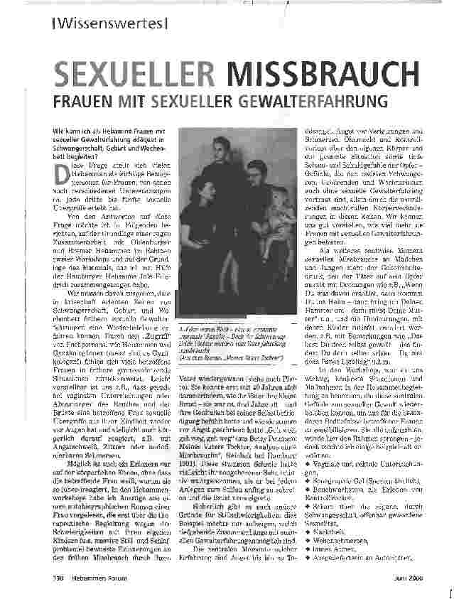 Vorschauseite 1: SEXUELLER MISSBRAUCHFRAUEN MIT SEXUELLER GEWALTERFAHRUNG
