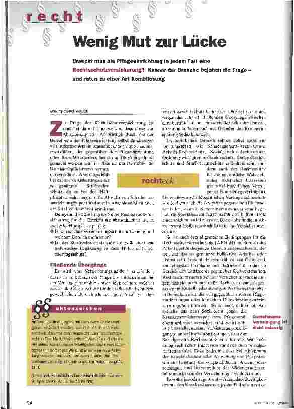 Vorschauseite 1: Wenig Mut zur Lücke