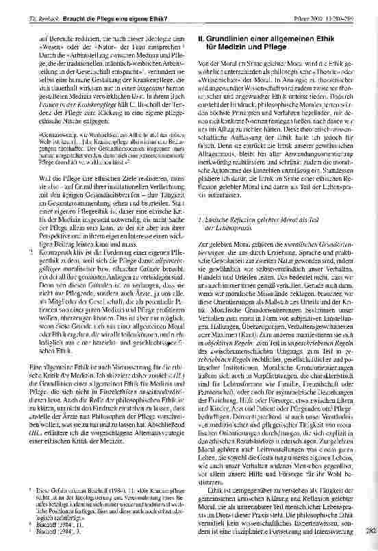 Vorschauseite 3: Braucht die Pflege eine eigene Ethik?