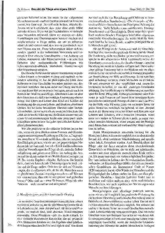 Vorschauseite 4: Braucht die Pflege eine eigene Ethik?