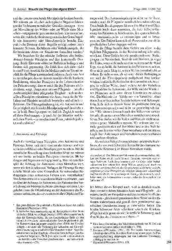 Vorschauseite 5: Braucht die Pflege eine eigene Ethik?