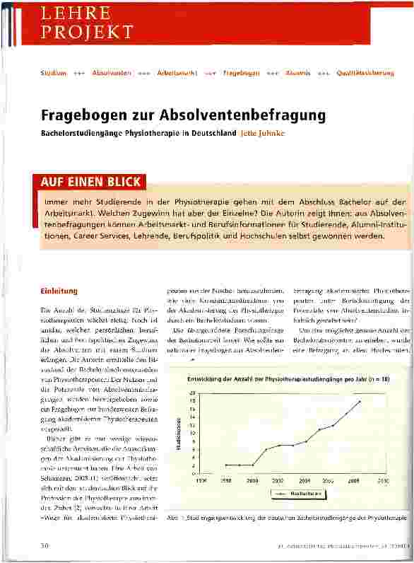 Vorschauseite 1: Fragebogen zur Absolventenbefragung