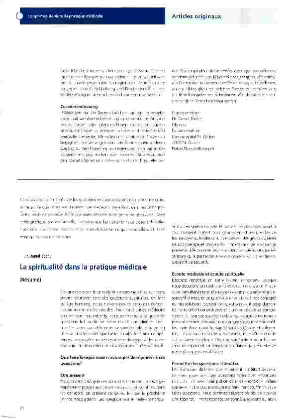 Vorschauseite 3: Spiritualität im ärztlichen Alltag