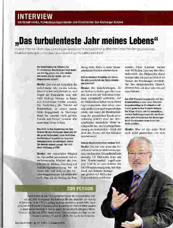 Vorschauseite 1: Das turbulenteste Jahr meines Lebens