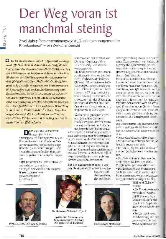 Vorschauseite 1: Der Weg voran ist manchmal steinig