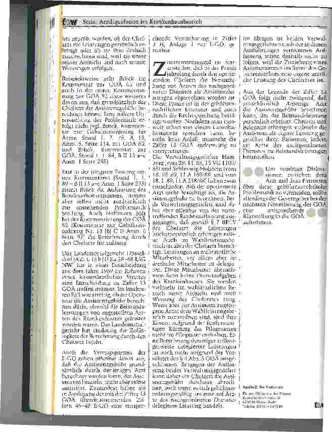 Vorschauseite 3: Assistenzgebühr Ziffer 13 GOÄ