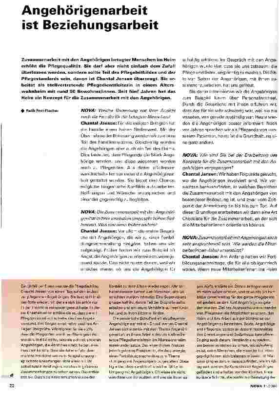 Vorschauseite 1: Angehörigenarbeit ist Beziehungsarbeit