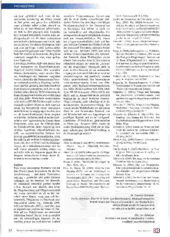 Vorschauseite 3: Wohlbefinden als messbares Qualitätsmerkmal in der institutionellen Demenzbetreuung?