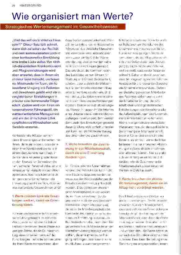 Vorschauseite 1: Wie organisiert man Werte?