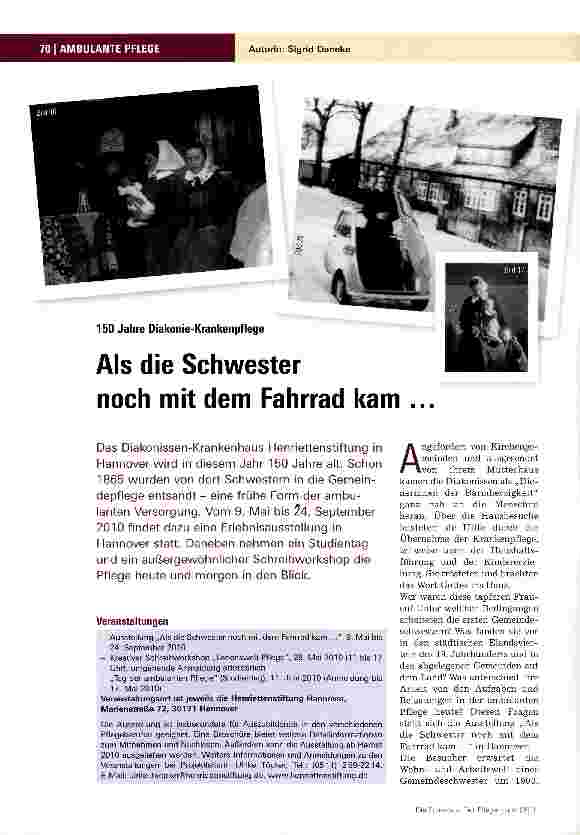 Vorschauseite 1: Als die Schwester noch mit dem Fahrrad kam