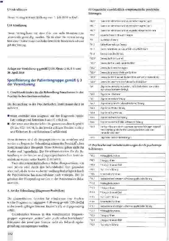 Vorschauseite 3: Vereinbarung zu Psychiatrischen Institutsambulanzen gemäß § 118 Absatz 2 SGB V zwischen dem GKV-Spitzenverband der DKG und der KBV