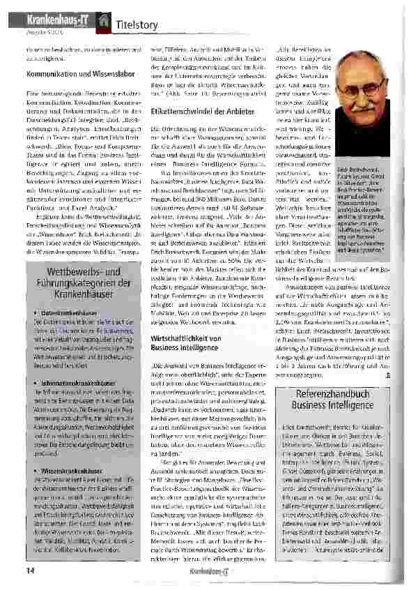 Vorschauseite 3: Wissenskrankenhaus als das Best-Practice-Modell