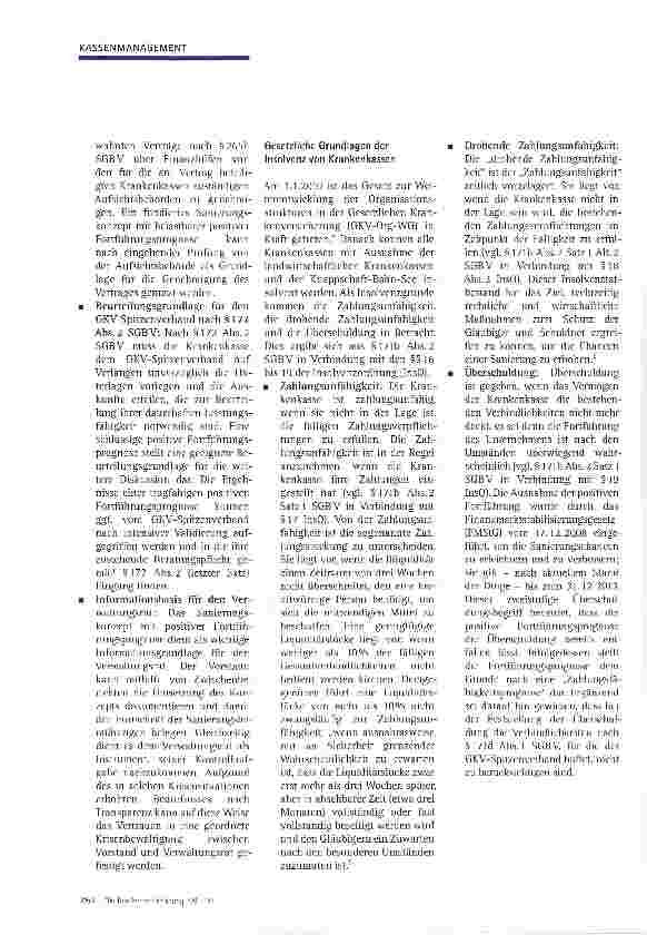 Vorschauseite 3: Positive Fortführungsprognose und nachhaltiges Existenzsicherungsprogramm Maßnahmen zur Vermeidung von Insolvenzen oder Kassenschließungen (Teil 1)