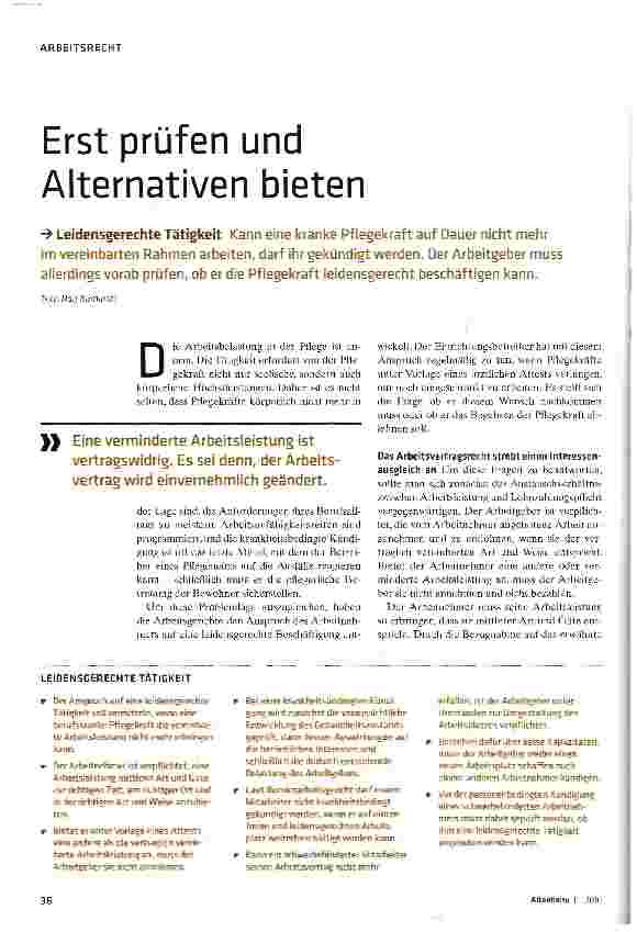 Vorschauseite 1: Erst prüfen und Alternativen bieten