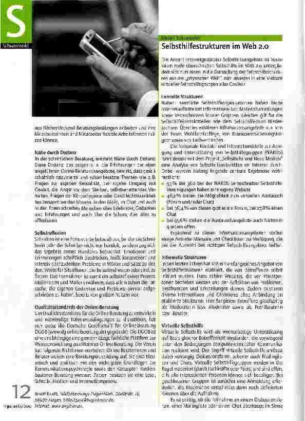 Vorschauseite 2: Cesundheitsförderung - Rat und Hilfe aus dem Internet