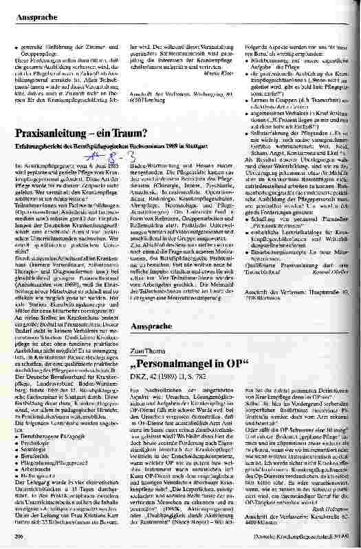 Vorschauseite 2: 2. Saarländischer Krankenpflegeschülertag 1989
