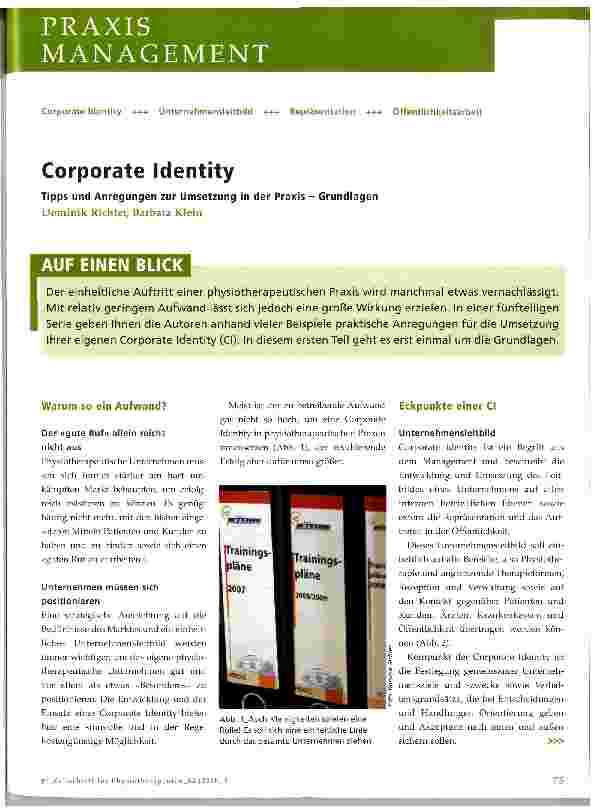 Vorschauseite 1: Corporate Identity