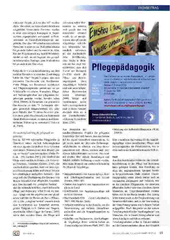 Vorschauseite 3: Reformpotential Gesundheitsförderung Ideen für Pflegekräfte, ältere Menschen und pflegende Angehörige
