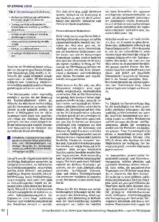 Vorschauseite 5: Arbeitsplatz Operationsabteilung: Physische Belastungen für OP-Personal - Möglichkeiten der Gesundheitsförderung und Prävention