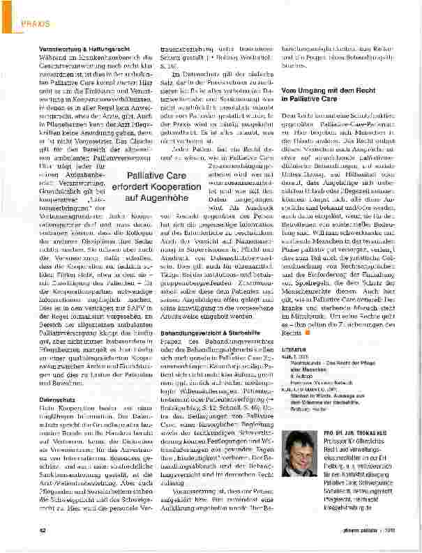 Vorschauseite 3: Der Schlüssel zum Erfolg von Palliative Care