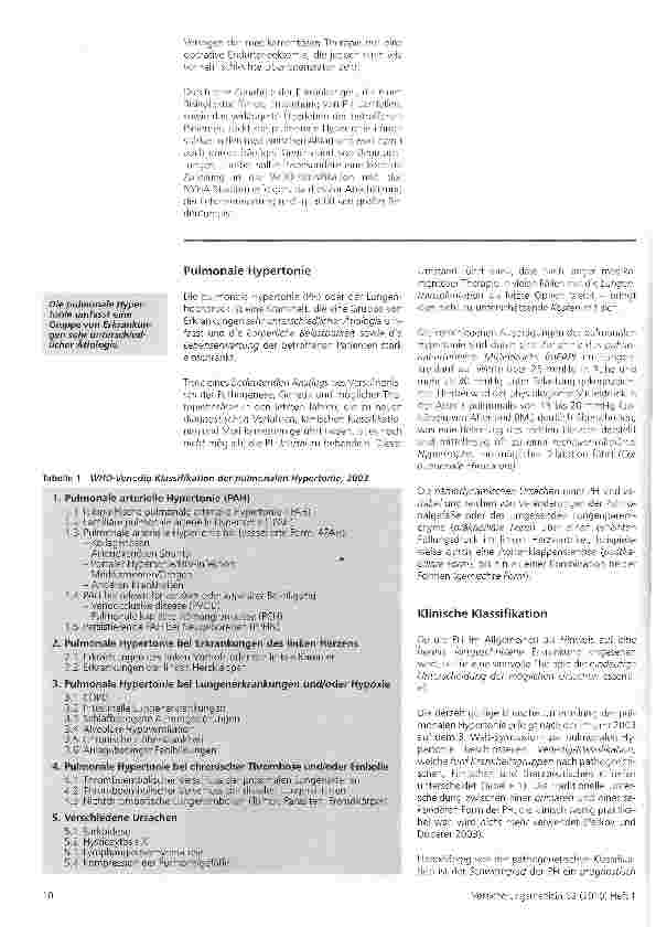 Vorschauseite 2: Pulmonale Hypertonie - Klinik, Pathophysiologie, Diagnostik und Therapie
