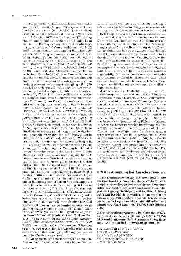 Vorschauseite 3: Personalratsbeteiligung bei Probezeitkündigung