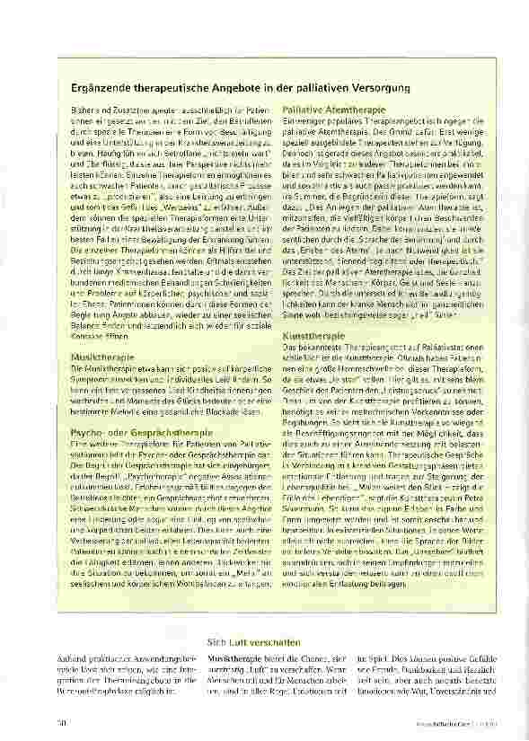 Vorschauseite 3: Das Palliative Care-Team als Ressource zur Burn-out-Prophylaxe nutzenMultiprofessionalität als Chance!