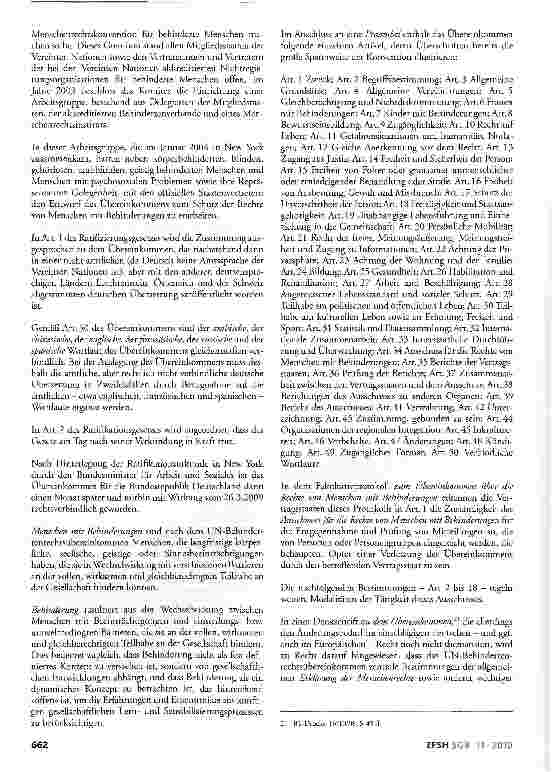 Vorschauseite 6: Das Übereinkommen der Vereinten Nationen über die Rechte von Menschen mit Behinderungen Politischer und rechtlicher Handlungsbedarf in Deutschland u.a. am Beispiel des Rechts auf…
