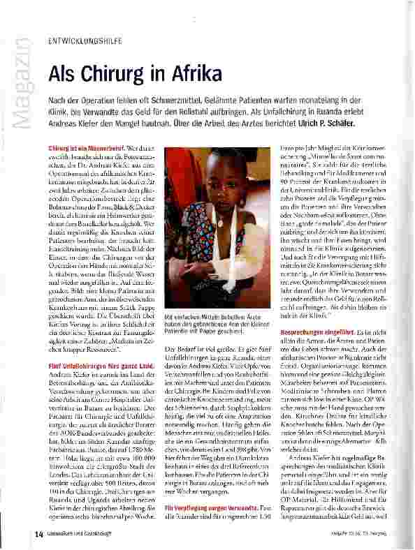 Vorschauseite 1: Als Chirurg in Afrika