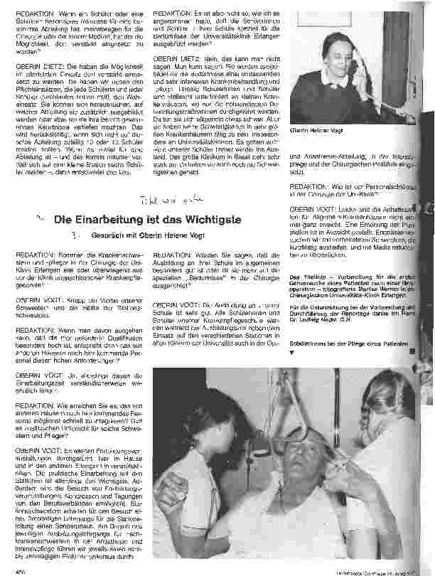 Vorschauseite 3: Die Chirurgische Universitäts-Klinik Erlangen Gleichwertig: Theorie und Praxis